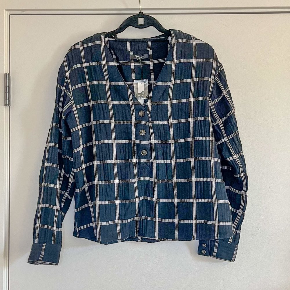 BRAND NEW | Madewell | Lightspun Evert Top in Windowpane - Picture 4 of 9